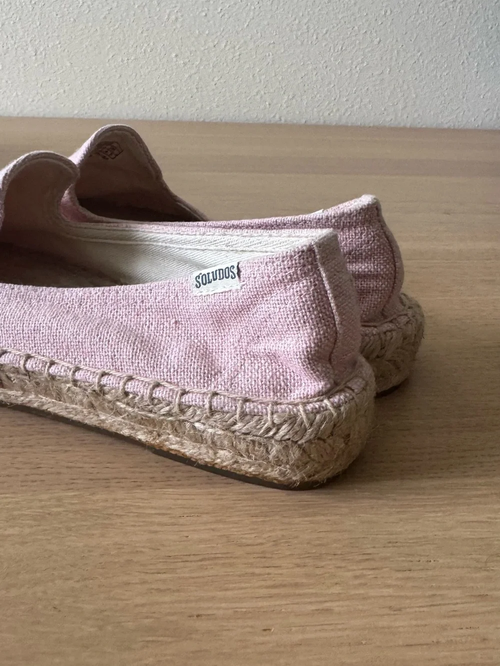 Soludos Pink Embroidered Canvas Espadrilles